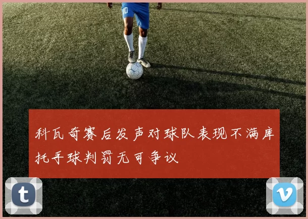 科瓦奇赛后发声对球队表现不满库托手球判罚无可争议